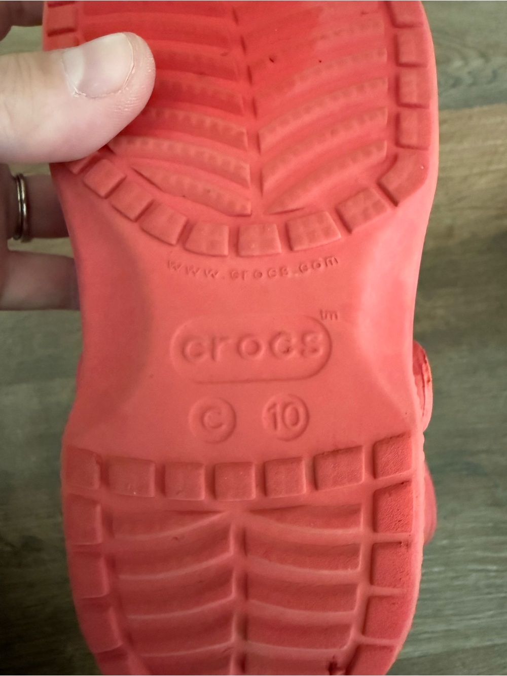 Crocs - Red - Size c10 with Removable Jibbitz - Picture 4 of 5